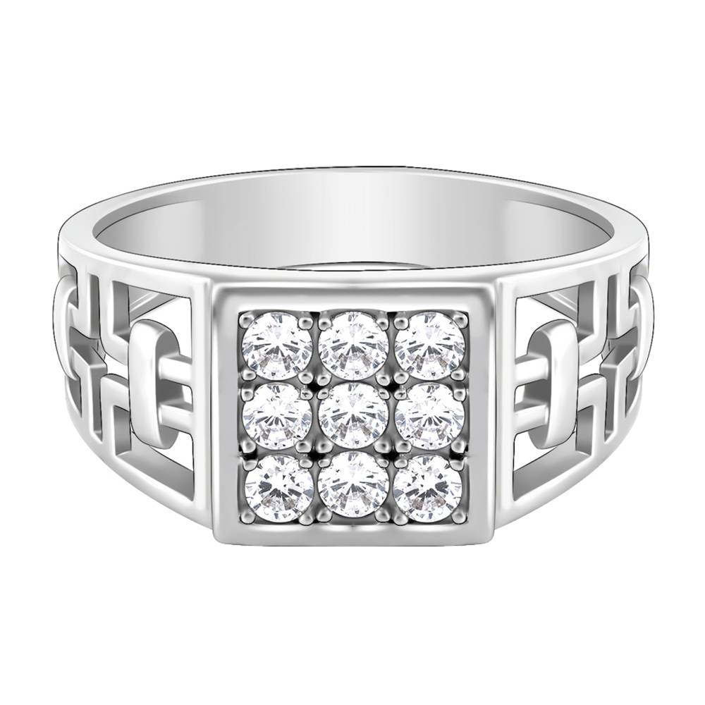 Giva 925 Silver Matrix Cross Ring For Him Warranty : R02005_20