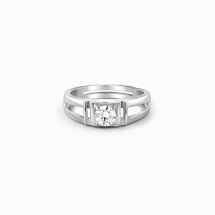 Silver Rock-Solid Men'S Ring : R0200