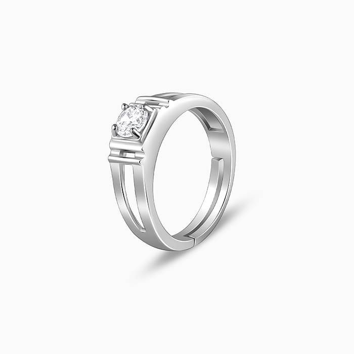 Silver Rock-Solid Men'S Ring : R0200
