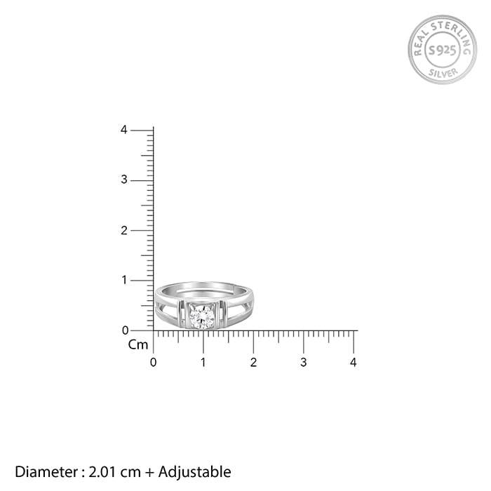 Silver Rock-Solid Men'S Ring : R0200
