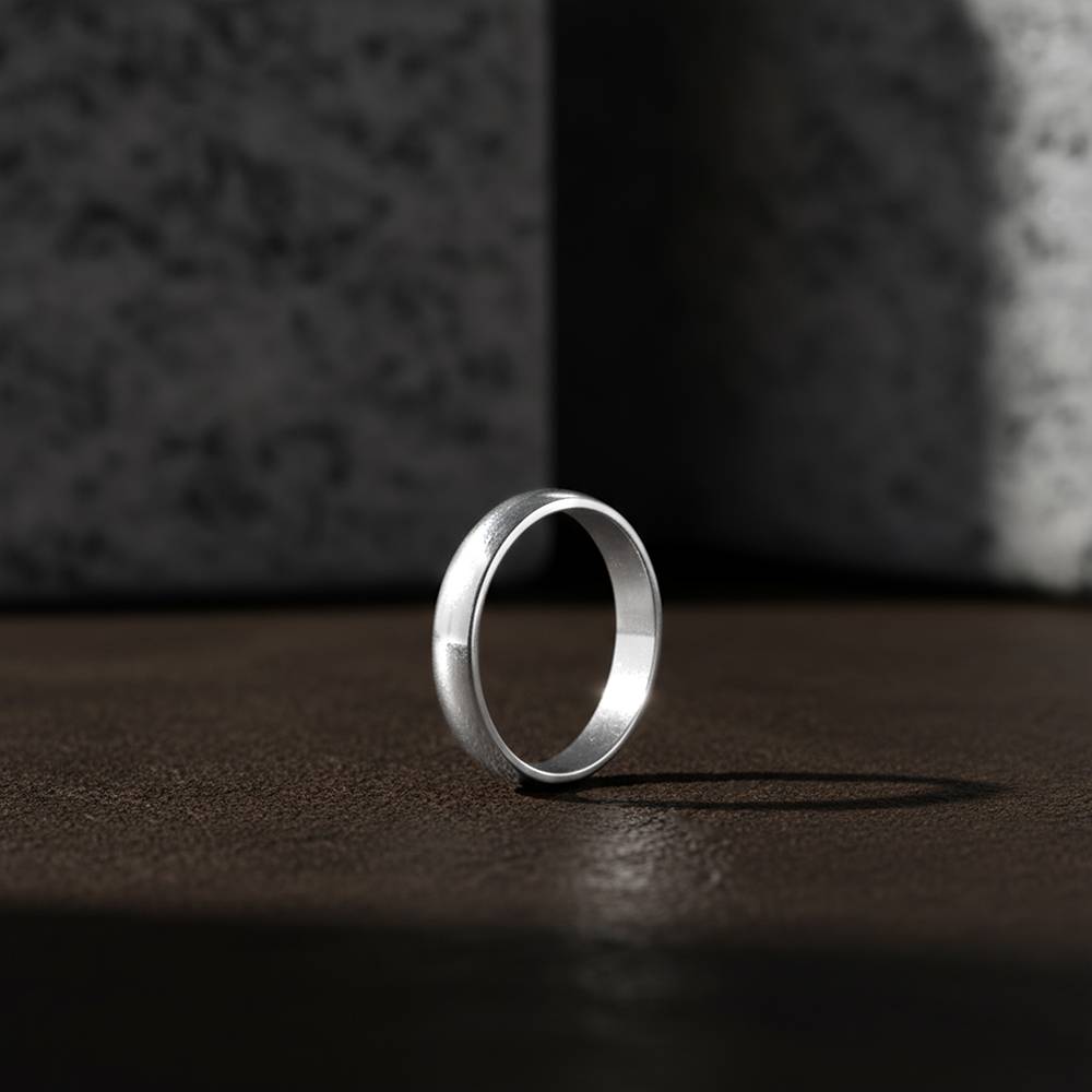 Zavya Pure Elegance Rhodium-Plated 925 Sterling Silver Men'S