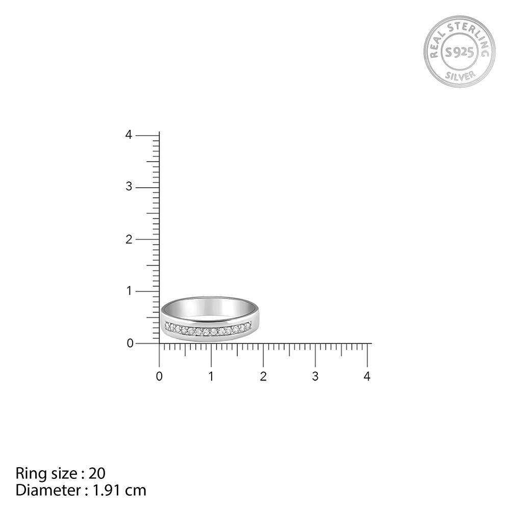 Giva 925 Silver Simple Serenity Men'S Ring Warranty : R02027_20