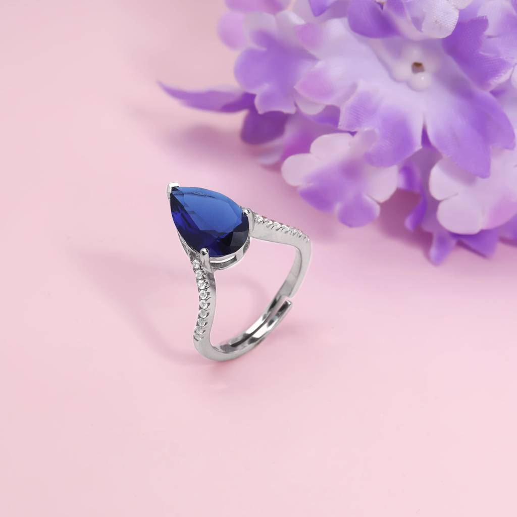 Silver Midnight Blue Ring : R0205