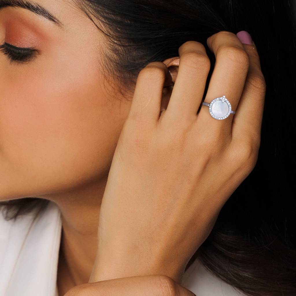 Silver Mother Of Pearl Ring : R0206