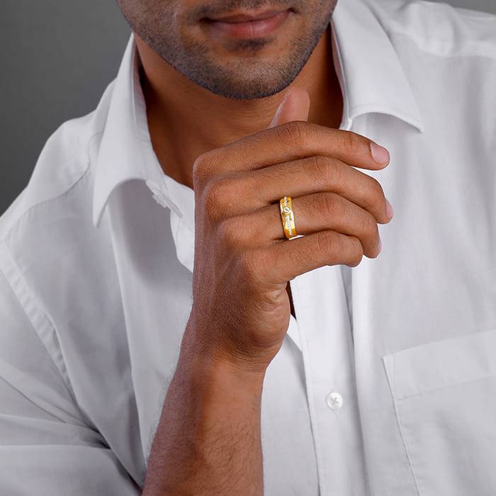 925 Silver Golden Warrior Prince Ring For Him, Adjustable,Indian -22 | Gifts For Men & Boys : R02088_22