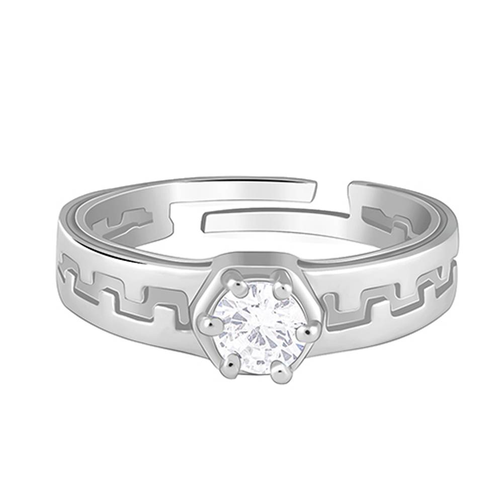 925 Silver Classic Zircon Ring For Him : R02095_17