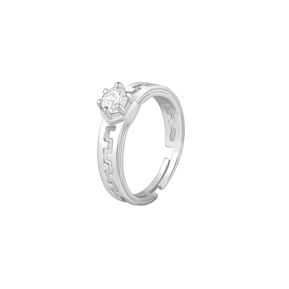 Giva 925 Silver Classic Zircon Ring For Him, Adjustable, Indian - 17 : R02095_20