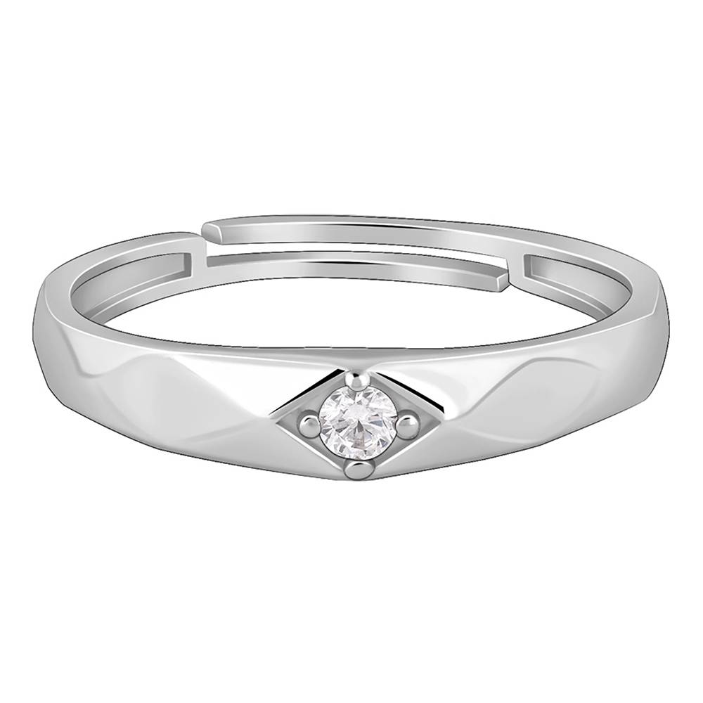 925 Silver Rough Edge Ring For Him : R02116_17