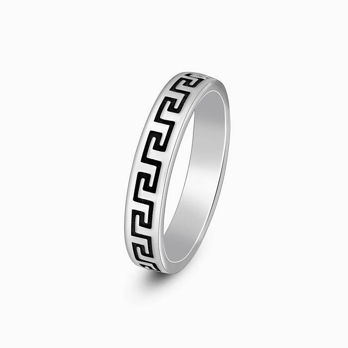 Giva 925 Oxidised Silver Mystique Ring For Him, Fixed Size| Gifts For Men & Boys | With Certificate Of Authent : R02129_20