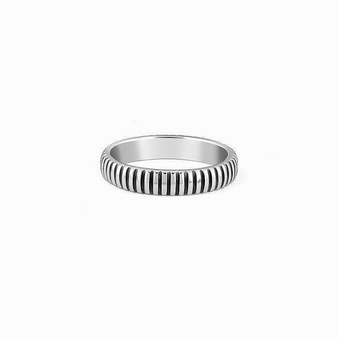 Giva 925 Oxidised Silver Modest Leader Ring For Him, Fixed Size| Gifts For Men & Boys | With Certificate Of Au : R02131_20
