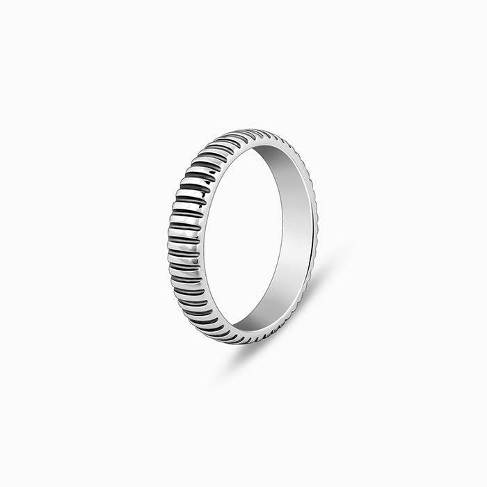 Giva 925 Oxidised Silver Modest Leader Ring For Him, Fixed Size| Gifts For Men & Boys | With Certificate Of Au : R02131_20