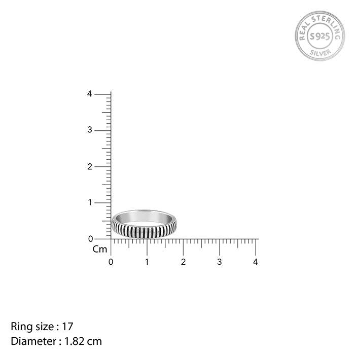 Giva 925 Oxidised Silver Modest Leader Ring For Him, Fixed Size| Gifts For Men & Boys | With Certificate Of Au : R02131_20