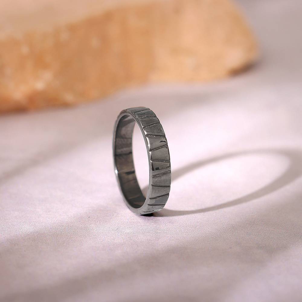 Giva 925 Silver Black Rhodium Knight Ring For Him,Fixed Size,Indian - 17 | Gifts For Mens And Boys| With Certifica : R02136_17
