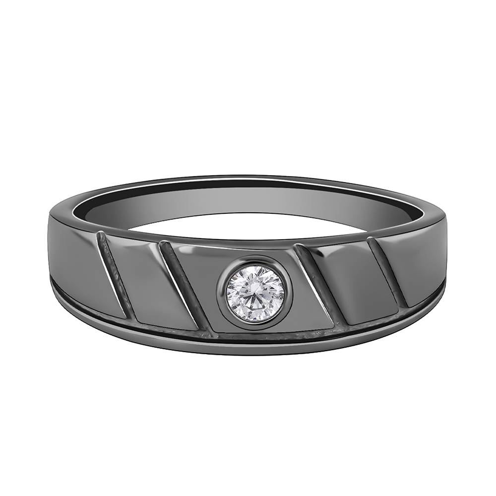 Giva 925 Silver Black Rhodium Mighty Grip Ring For Him,,Fixed Size,Indian - 20 | Gifts For Mens And Boys| With Cer : R02141_20