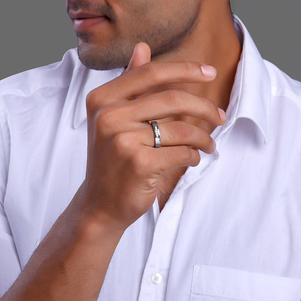 Giva 925 Silver Black Rhodium Imperator Ring For Him,Fixed Size,Indian - 17 | Gifts For Mens And Boys| With Certif : R02143_17