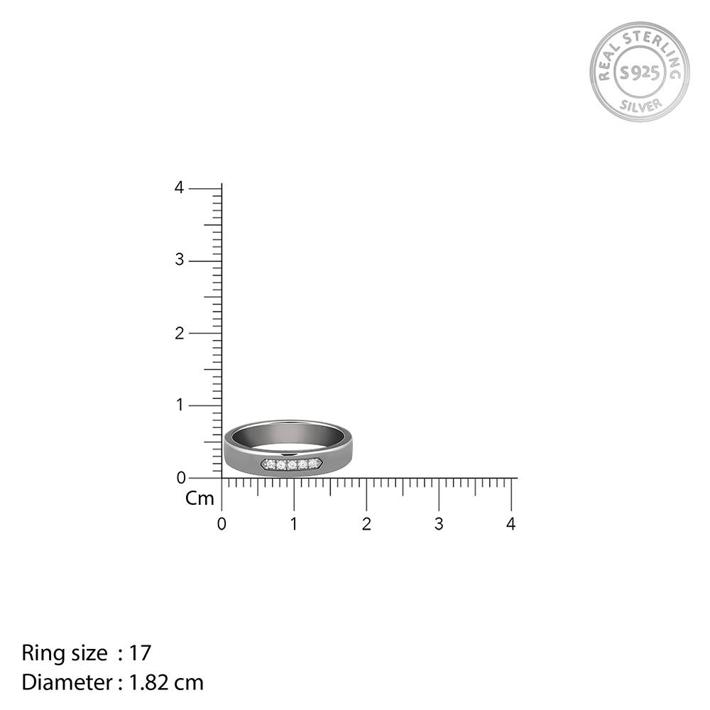 Giva 925 Silver Black Rhodium Imperator Ring For Him,Fixed Size,Indian - 17 | Gifts For Mens And Boys| With Certif : R02143_17