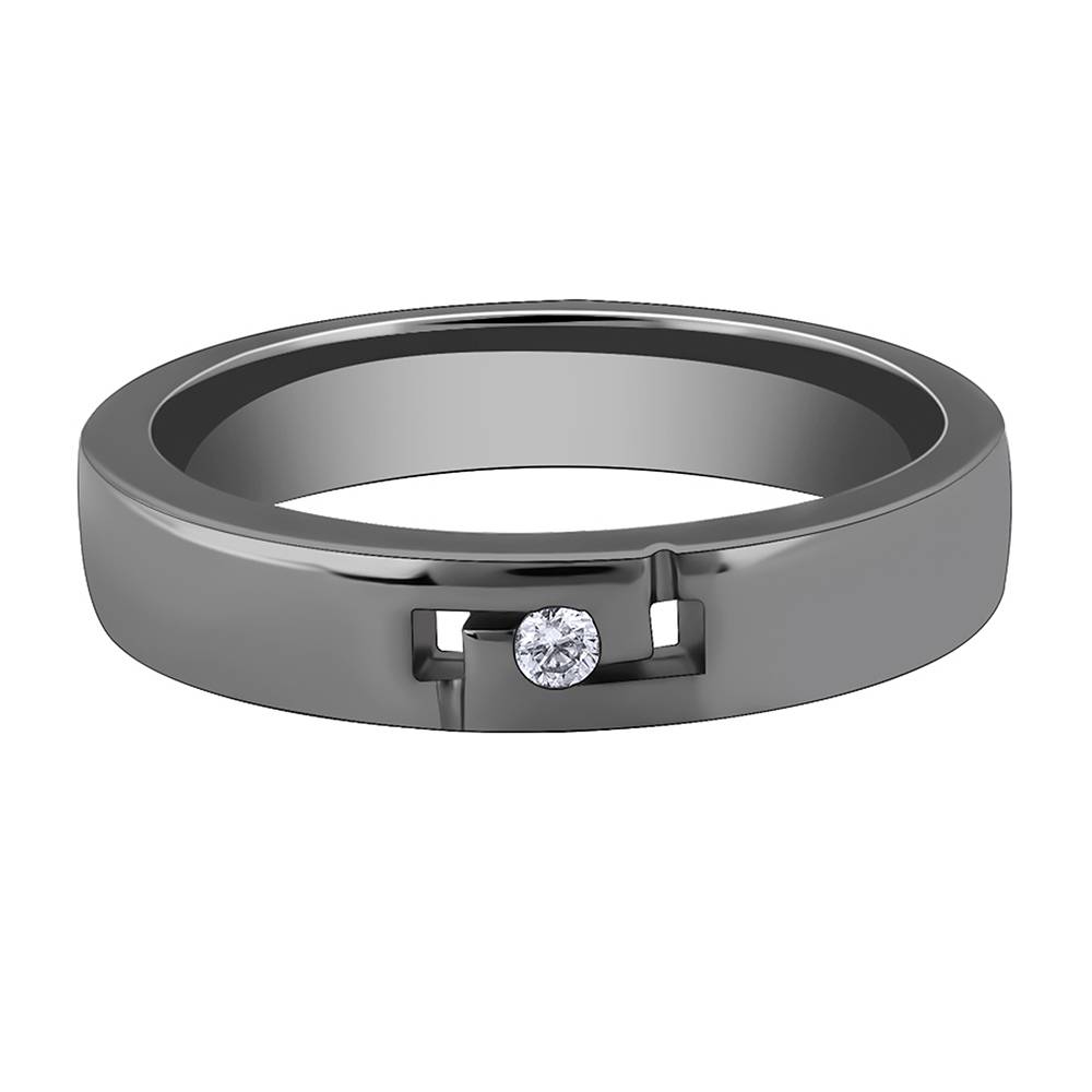 Giva 925 Silver Black Rhodium Boldness Ring For Him,Fixed Size,Indian - 17 | Gifts For Mens And Boys| With Certifi : R02144_17