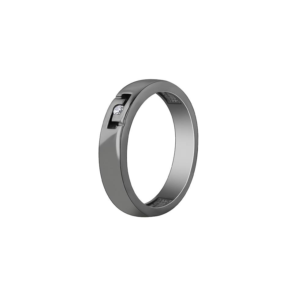 Giva 925 Silver Black Rhodium Boldness Ring For Him,Fixed Size,Indian - 17 | Gifts For Mens And Boys| With Certifi : R02144_17