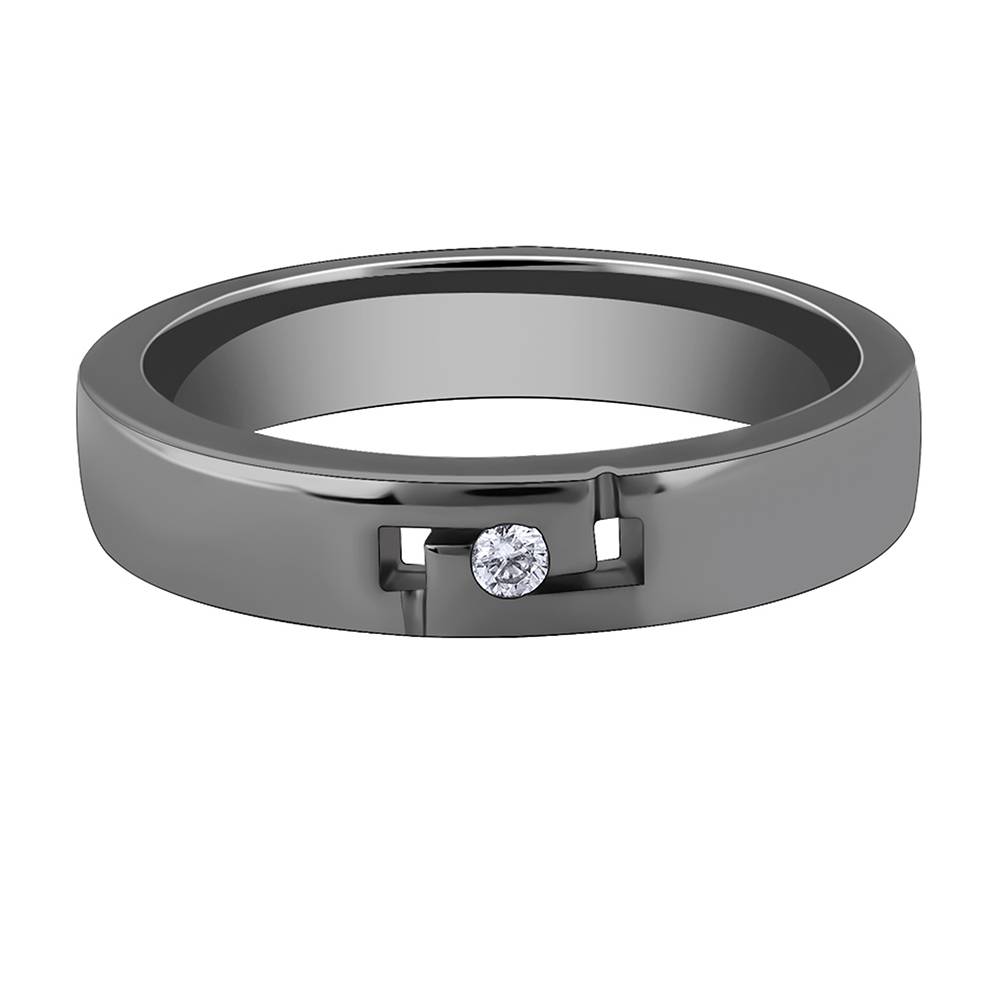 Giva 925 Silver Black Rhodium Boldness Ring For Him,Fixed Size,Indian - 20 | Gifts For Mens And Boys| With Certifi : R02144_20