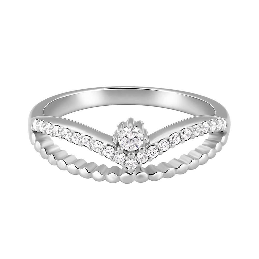 Giva 925 Silver Be My Queen Ring,Fixed Size, Indian- 12 | Gifts For Women And Girls | With Certificate Of Authenticit : R02149