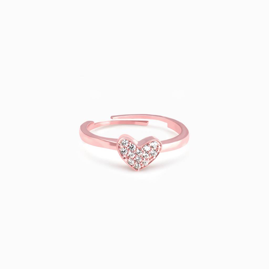 Rose Gold I Heart You Ring : R0214