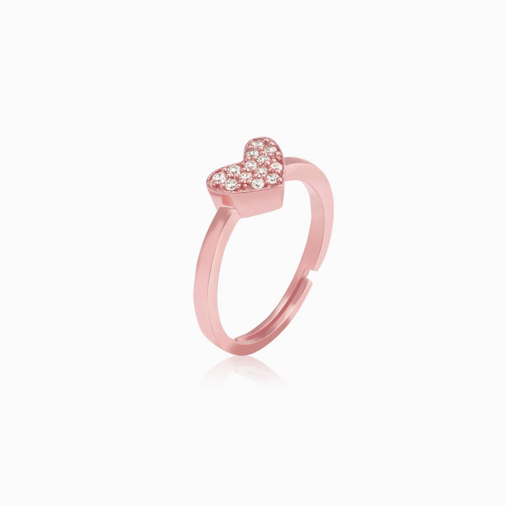 Rose Gold I Heart You Ring : R0214