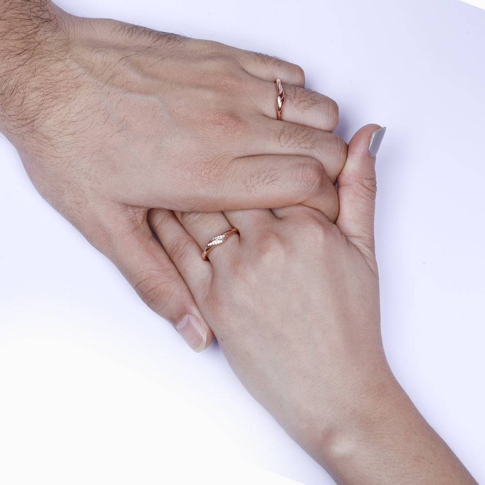 Rose Gold Couple Goals Ring : R0215