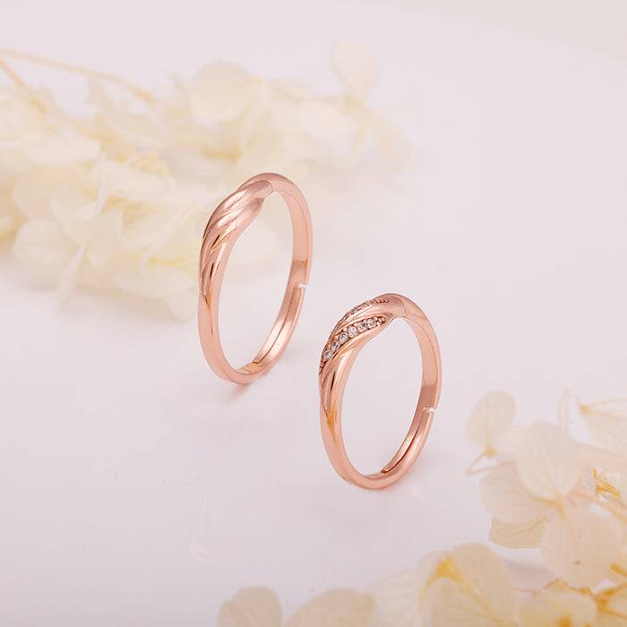 Rose Gold Couple Goals Ring : R0215