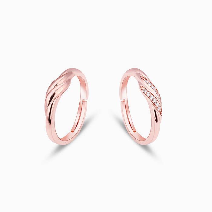 Rose Gold Couple Goals Ring : R0215
