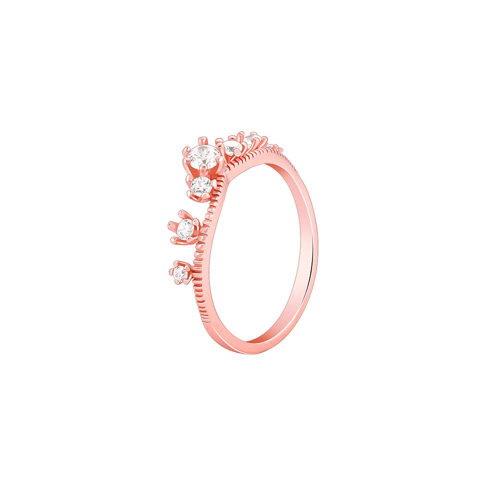 Giva 925 Silver Rose Gold Gleam Ring,Fixed Size,Indian - 12 : R02173