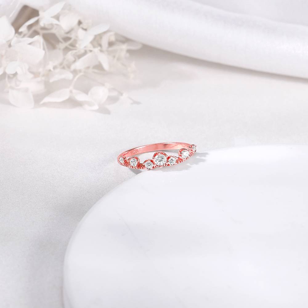 Giva 925 Silver Rose Gold Gleam Ring,Fixed Size,Indian - 12 : R02173