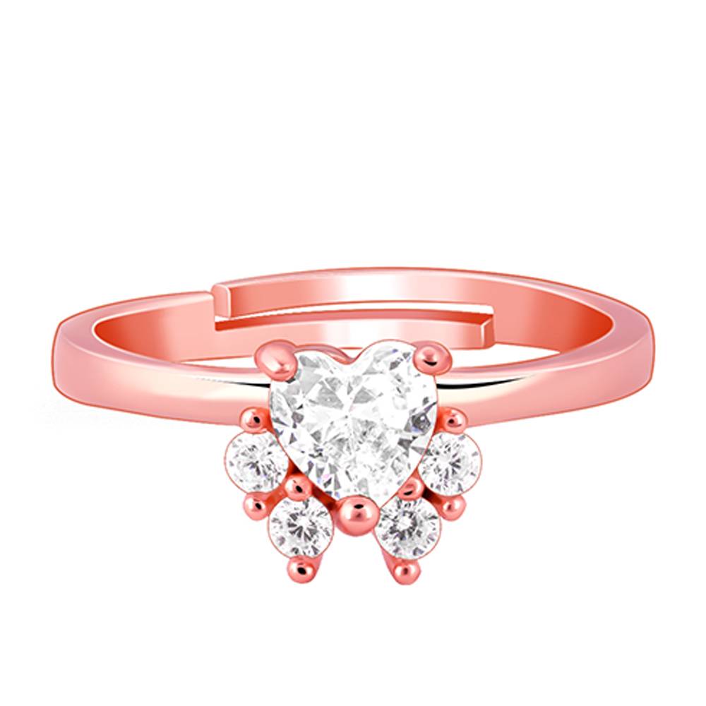 Giva 925 Silver Rose Gold Divine Lotus Ring, Adjustable | Gifts For Women And Girls | With Certificate Of Authenticit : R02185