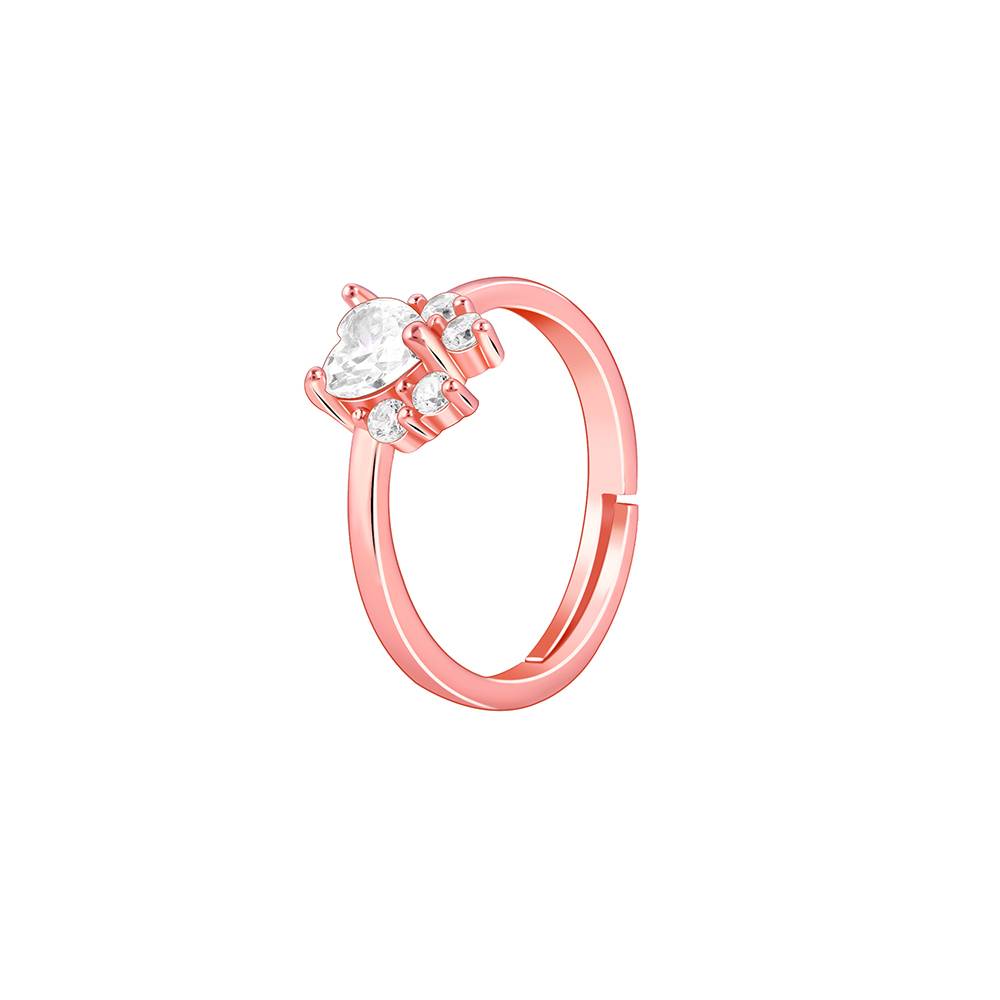 Giva 925 Silver Rose Gold Divine Lotus Ring, Adjustable | Gifts For Women And Girls | With Certificate Of Authenticit : R02185