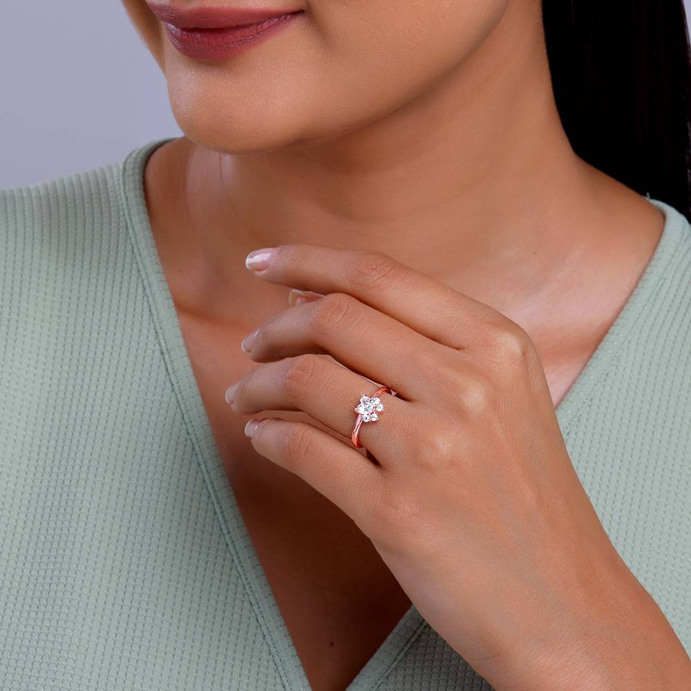 Giva 925 Silver Rose Gold Divine Lotus Ring, Adjustable | Gifts For Women And Girls | With Certificate Of Authenticit : R02185