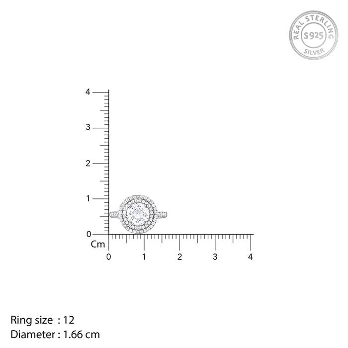 Giva 925 Silver Olga Ring,Fixed Size,Indian - 12 : R02188