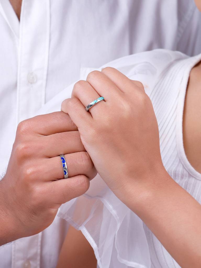 Giva 925 Silver Ecstasy Couple Bands, Adjustable : R02195