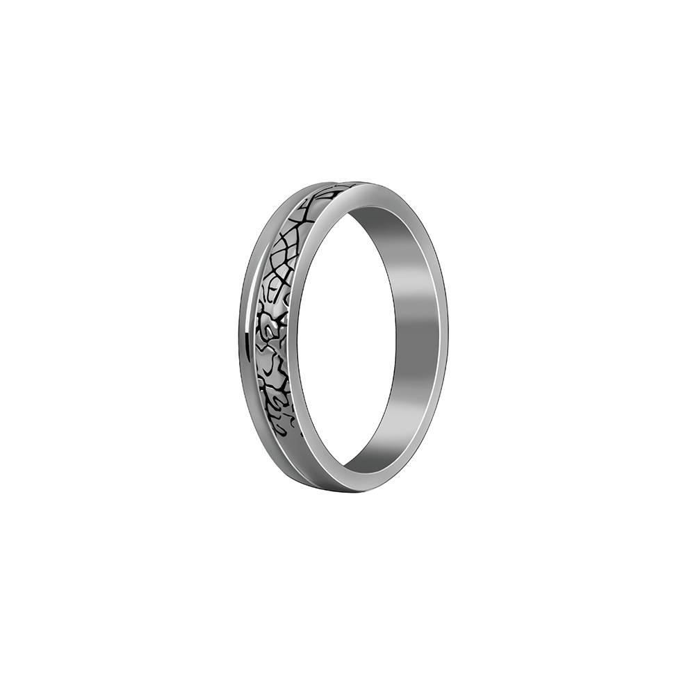 925 Silver Black Rhodium Bold Ring For Him : R02212_17