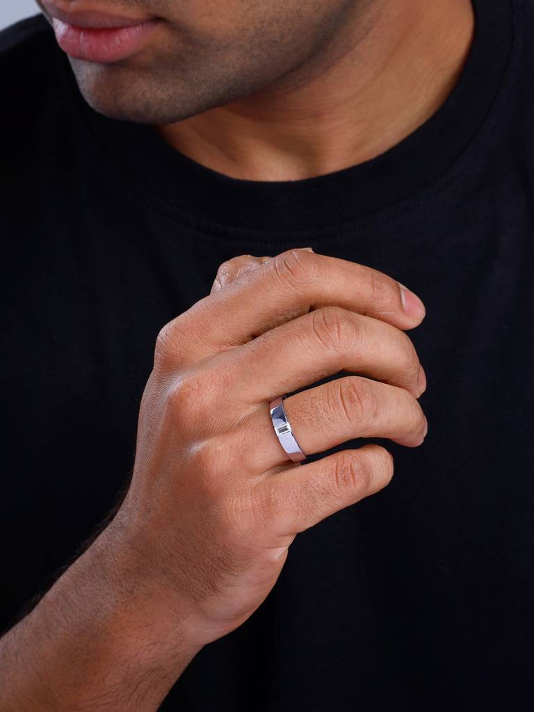 Giva 925 Silver Blaze Ring For Him,Fixed Size : R02215_17