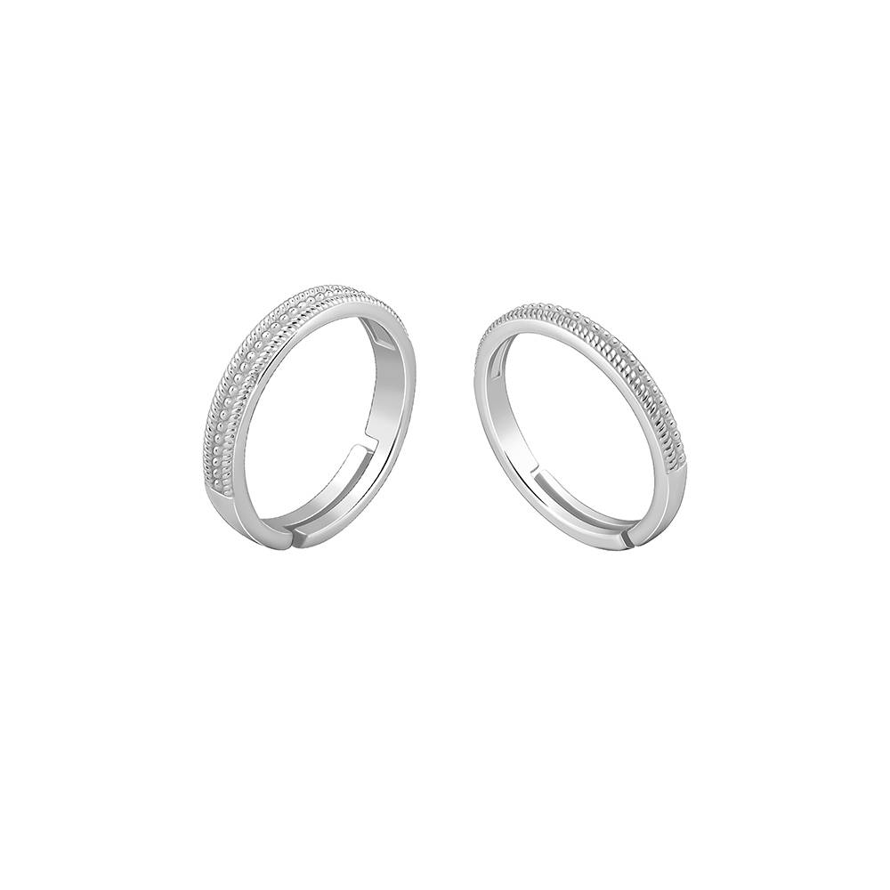 Giva 925 Silver Soulmates Couple Bands, Adjustable | Gifts For Couples| With Certificate Of Authenticity And 925 Stam : R02216