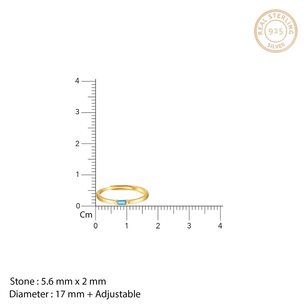 Golden Blue Lagoon Ring : R0221