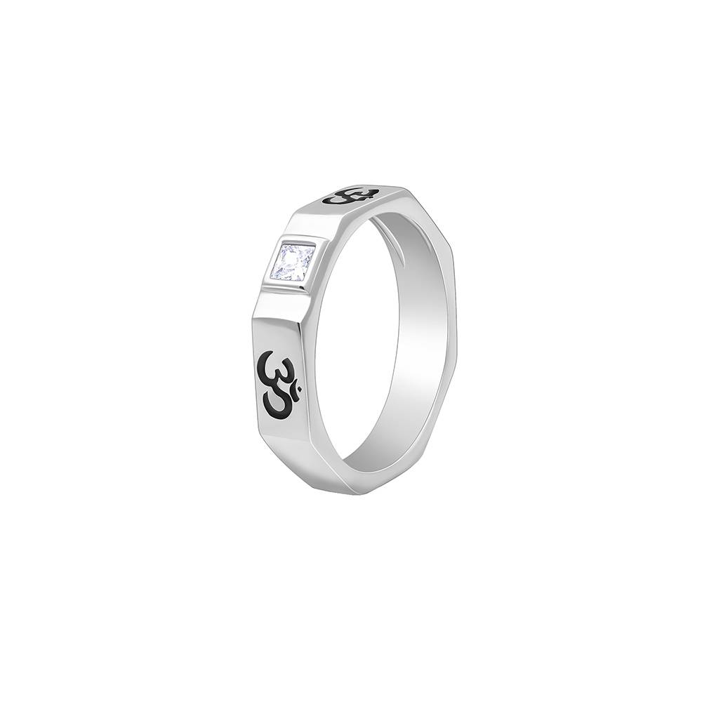 Giva 925 Silver Om Ring For Men,Fixed Size| Gifts For Men And Boys | With Certificate Of Authenticity And 925 Stam : R02231_17