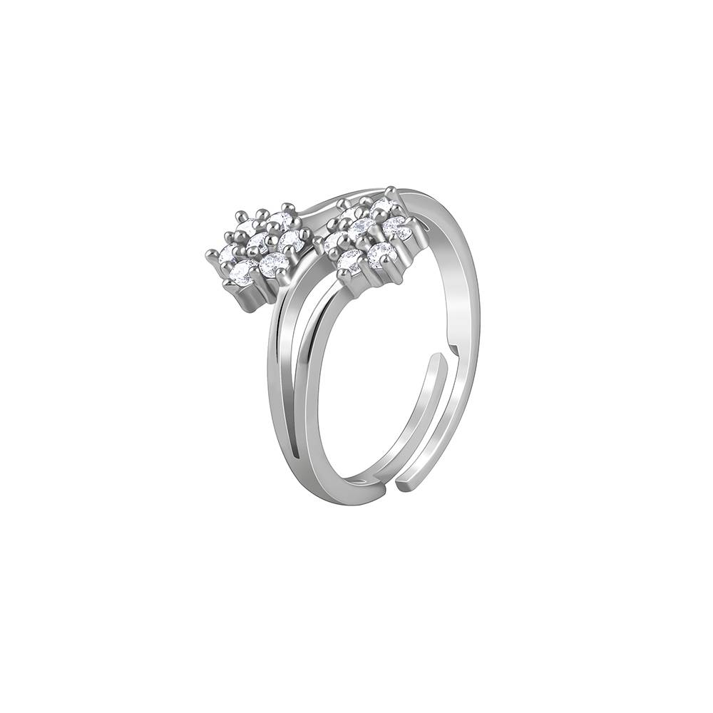 925 Silver Floral Memory Ring,Adjustable : R02242