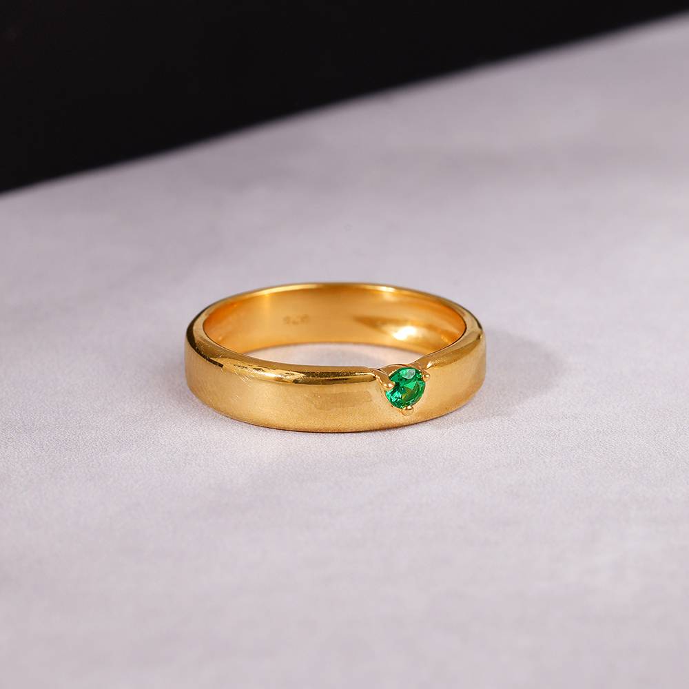 925 Golden Saá¹Ta Ring For Him : R02246_17