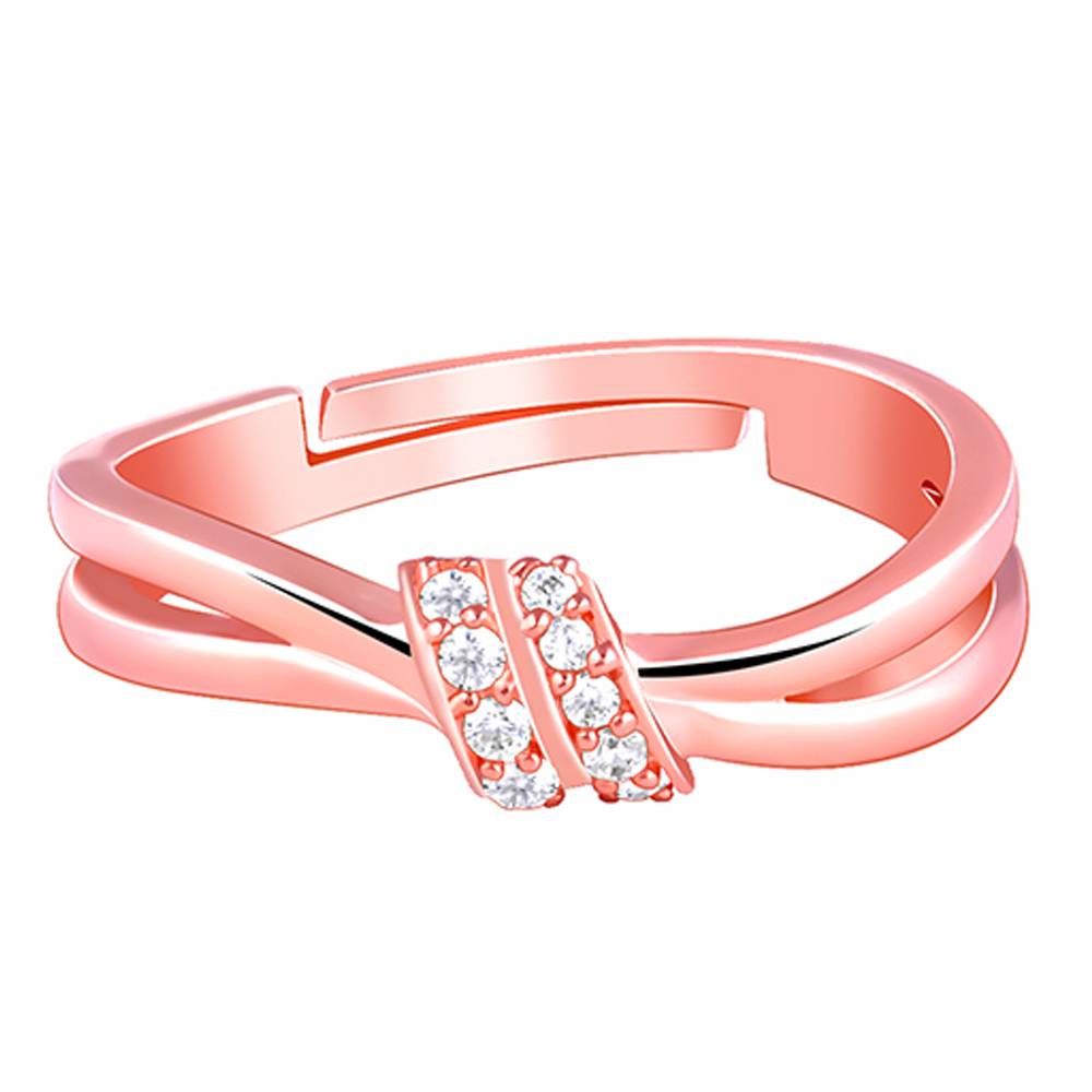 Rose Gold Promise Knot Ring : R02247