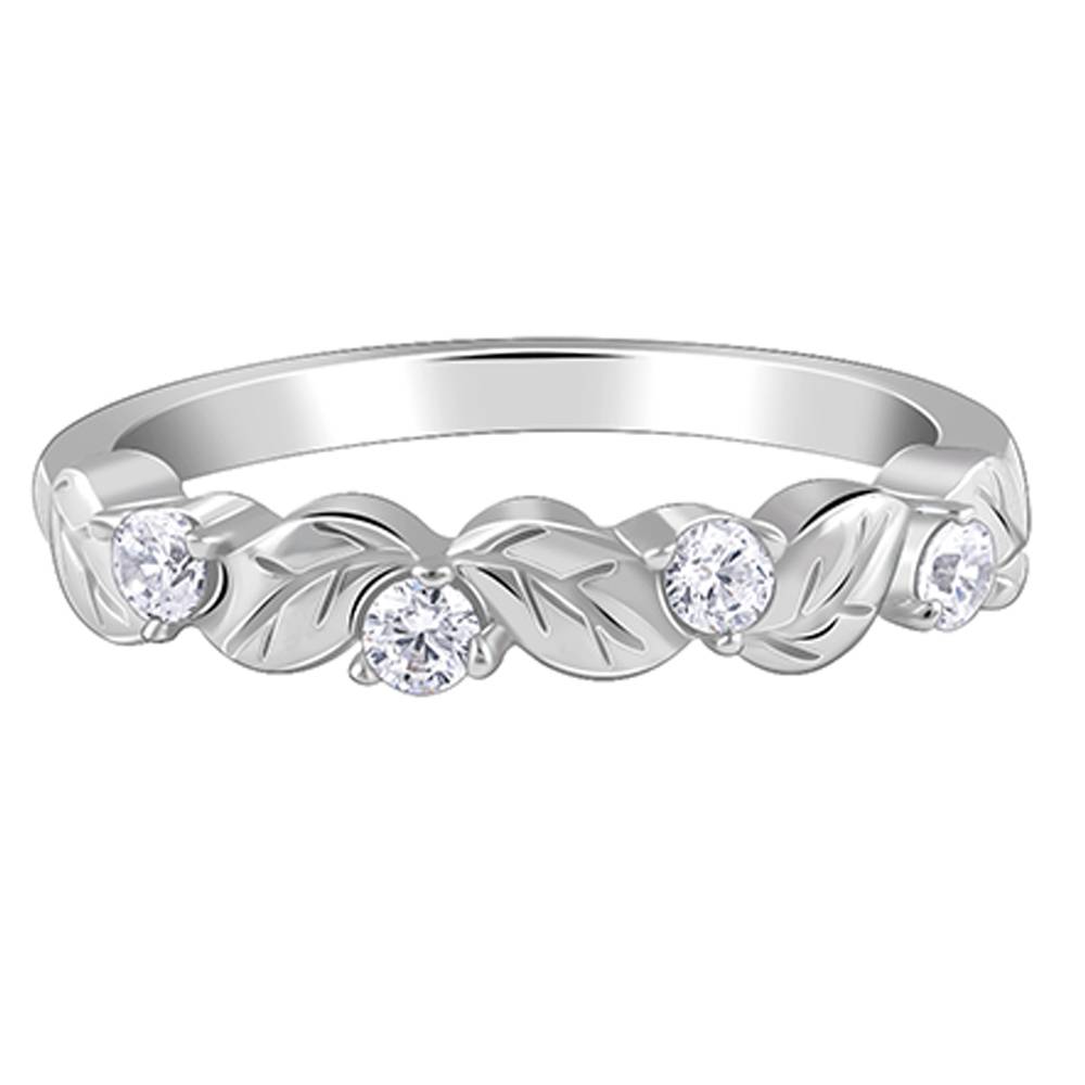 925 Silver Minimalist Wreath Ring, Fixed Size, Indian - 12 : R02250