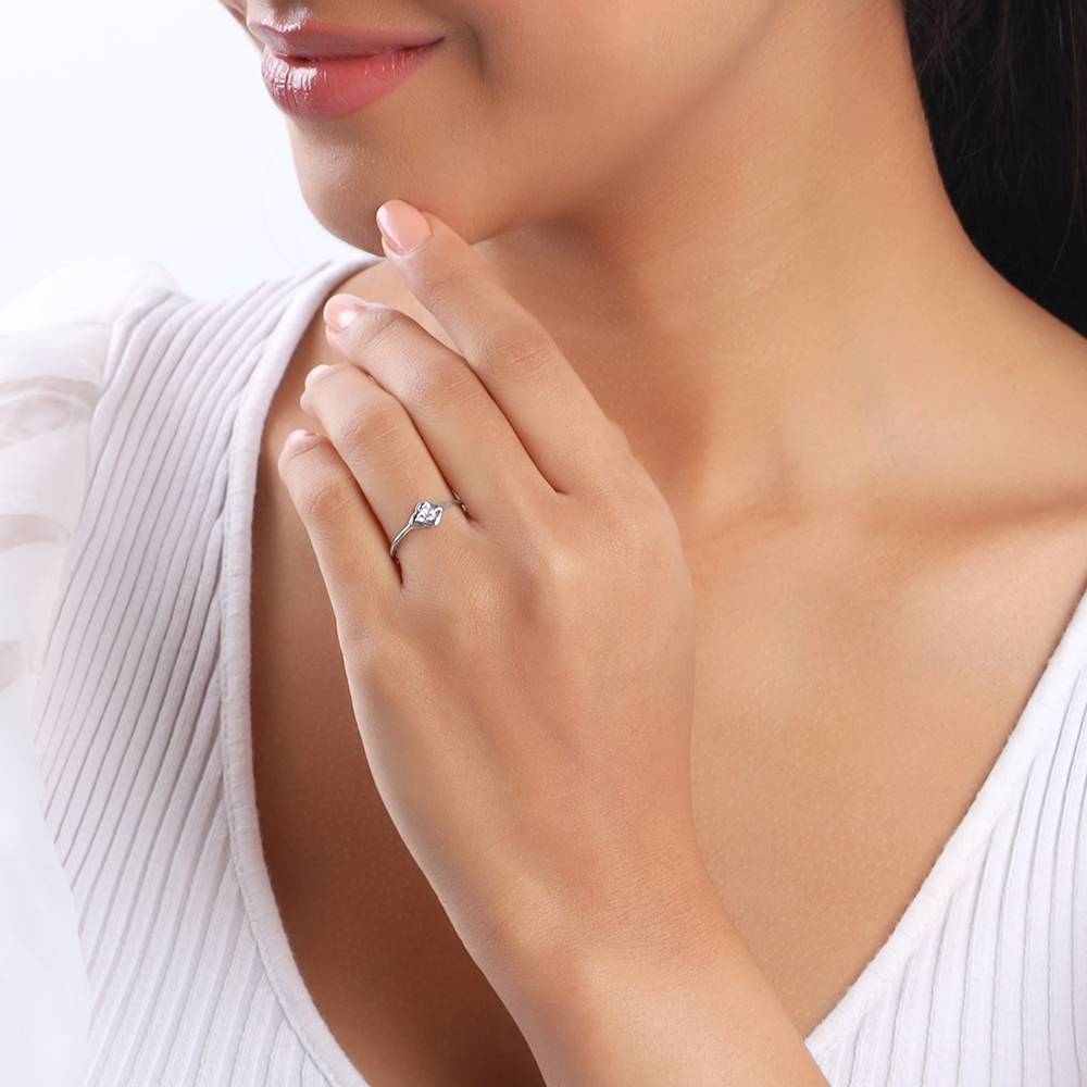 Silver Clover Ring : R02254