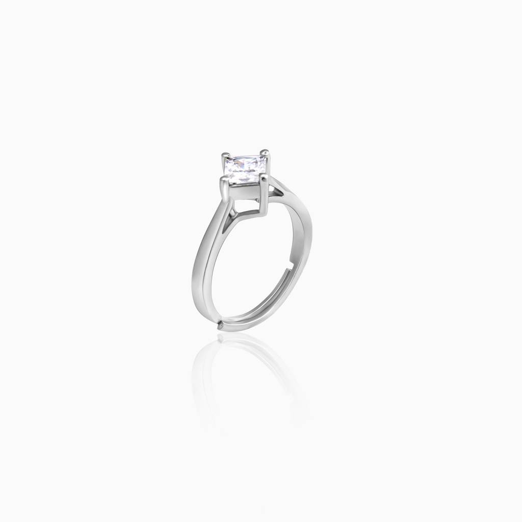 Silver Zircon Ace Ring : R0225