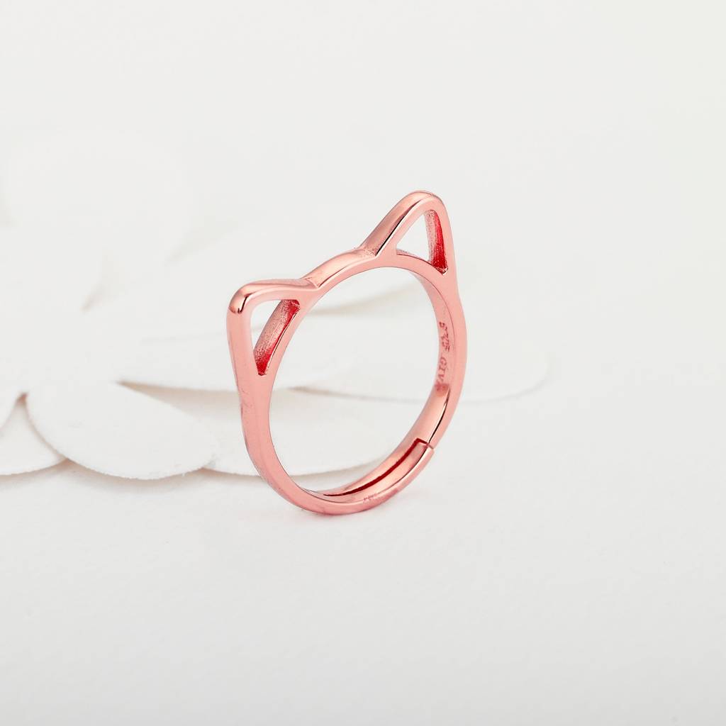 Rose Gold Kitty Ring : R0226