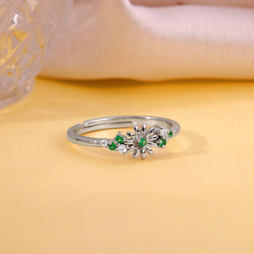 925 Silver Sunflower Ring : R02275