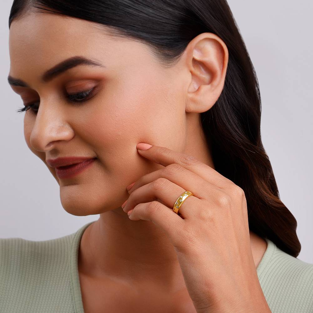 925 Golden Fashion Ring : R02288